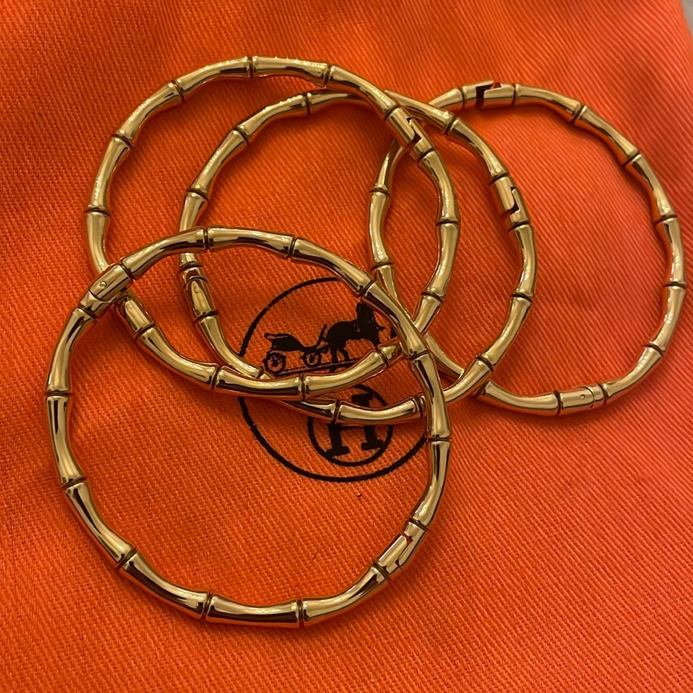 Bamboo bangle bracelet
